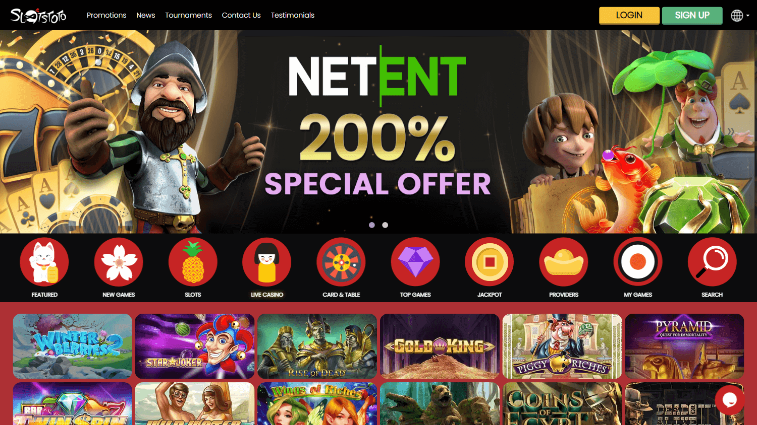 SlotsToto Casino Desktop screenshot